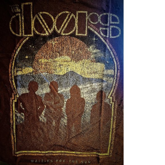 The Doors Waiting for the Sun Logo psychedelic rock Official T-Shirt M NWT - Picture 2 of 3